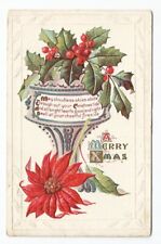 Christmas Holiday Greeting Postcard Embossed c1910 Port Huron MI picture