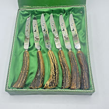 Anton Wingen Jr Solingen Germany Rostfrei Engraved 6 Piece Cutlery Set-Vintage picture
