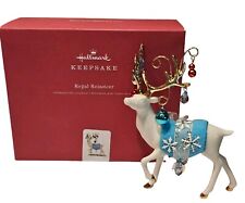 2018 Hallmark Regal Reindeer Porcelain & Fabric Christmas Holiday Ornament picture