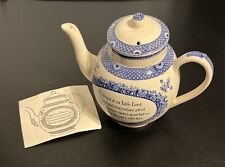 Wesley Wedgwood Blue Calico Creamer Open Sugar Blessing Tea Pot Tableware as is picture