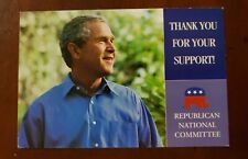 George Bush 2004 Re-election RNC Thank You Political Postcard picture