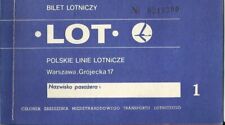 LOT POLISH AIRLINES AIR TICKET 1970s WARSAW-KATOWICE picture
