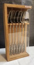 Spoons Yerevan Armenia Vintage Utensils- Set Of 6 Wooden Holder With Lid picture