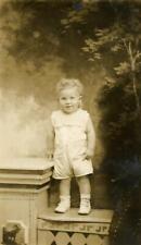 F580 Vtg Photo SMALL CHILD SMILING IN SHORTS c 1920's picture