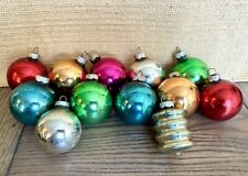 Lot Of Vintage SHINY BRITE Glass Christmas Ornament Balls / Baubles (2”) picture