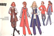 UC FF 14/36 vintage sewing pattern duster length vests top pants mccalls 2906 picture