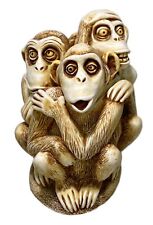 Harmony Kingdom Inside Joke Monkeys Trinket Box Figurine Vtg 1994 picture