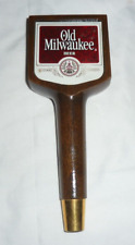OLD MILWAUKEE Beer Tap Handle - RARE Vintage Wooden Pull Double Sided picture