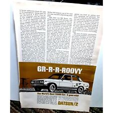 1969 Datsun 2 Door Car It Goes Wild Vintage Print Ad 60s Original picture