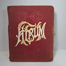 Antique Red Velvet Photo Album 24 Photos Cabinet Card Early 1900s picture
