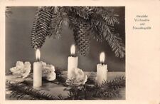CPA - Fantasy Carte - Merry Christmas and New Year's Greetings - Candles et Pins picture