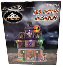 FG Square Halloween “Creepy Neighbors” 280-4240 LED hand painted sound effects picture