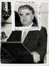 1936 Press Photo CIO's John Lewis makes announcement over radio - pix41570 picture