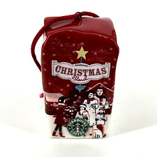 Starbucks 2007 Ceramic Red Coffee Bean Christmas Ornament Holiday Collectible  picture