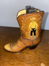 Vtg Popular Imports Nostalgia Western Cowboy Boots Miniature Ceramic Cowboy 4” picture