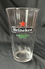 Authentic Heineken 16oz Pint Beer Glass 5.75” Tall With Red Trade Mark Star picture