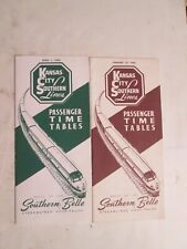 Lot of 2 Public Time Tables Kansas City Southern Jan 1958 and April 1959 picture
