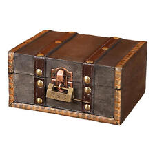 Wooden Keepsake Box Lockable Vintage Wooden Storage Decorative Treasure Case picture