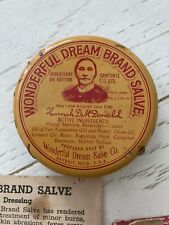Wonderful Dream Brand Salve Box Tin and Original Directions 1940 picture