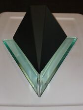 Art Deco Memphis style Lucite Wall Sconce Pyramid Light VTG picture