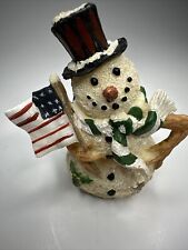 K’s Collection Snowman With American Flag Pre Owned picture
