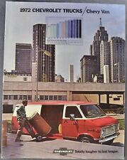 1972 Chevrolet Van Truck Catalog Brochure G10 G20 G30 Cargo Excellent Original picture