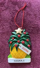 2000 Hawaiian Hawaii Aloha Pineapple Christmas Ornament Mele Kalikimaka 3” X 2” picture