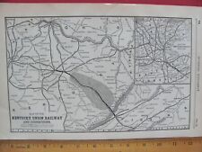 1890 SEPT KENTUCKY UNION RAILROAD ORIGINAL SYSTEM MAP KU RR STATIONS HISTORY picture