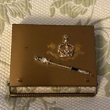 Vintage 1950’s Gold Tone Volupte Swinglok Sophisticase With Jewels New picture