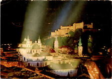 Historic Salzburg Night Scene Postcard - Love and Travel picture