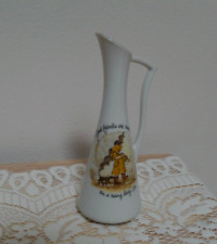 Vintage 1973 Holly Hobbie Porcelain Bud Vase w/Handle GOOD FRIENDS...RAINY DAY picture
