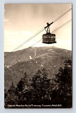 RPPC Cannon Mountain Aerial Tramway Franconia Notch New Hampshire NH Postcard picture