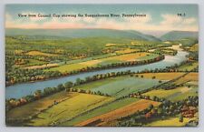 Postcard View From Council Cup Showing the Susquehanna River Pennsylvania picture
