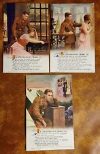Three Original WW1 Bamforth Song Cards “In Friendship's Name.” Series 4962 picture