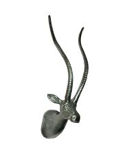 Polished Metal Wall Mount Stag Head Gazelle Deer Antelope HOME DECOR 20 inches picture