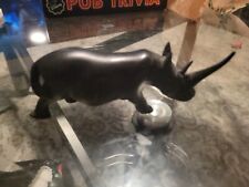 Wood Carved Rhino Figure picture