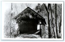 1960 Covered Bridge Cornish New Hampshire NH Vintage RPPC Photo Postcard picture