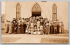Postcard RPPC, Mrs. Reed's Bible Class Group Photo, Unposted picture
