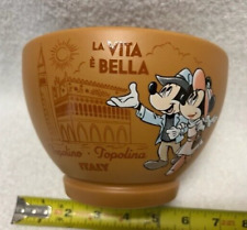 Disney Epcot Italy Pavilion Mickey Minnie La Vita e Bella 35oz Ceramic Bowl- New picture