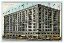 1909 The Fair Chicago Building Street View Trolley Cars Illinois IL Postcard picture