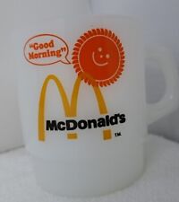 Vintage Anchor Hocking Fire King McDonald's Mug Stackable White Milk Glass picture