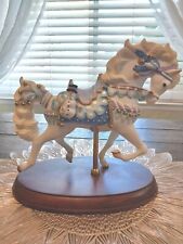 Vintage Lenox 1998 Christmas Snowman Carousel Horse Figurine Hard To Find picture