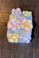 Vintage Pastel Flower Napkin Rings Cottage Core China Lot Of 4 picture