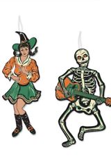 NEW REPROS-1966 BEISTLE HALLOWEEN VINTAGE DESIGNS JOINTED GOGO DANCERS GROOVY picture
