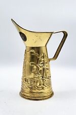 Vintage Peerage Brass Pitcher Made in England EUC Nautical Scene  picture
