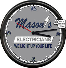 Electrician Electrical Tools Company Personalized Light Up Life Sign Wall Clock picture
