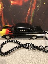 Vintage Telemania '57 Chevy Black with Flames Corded Telephone WORKS picture