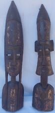 African masks for wall, large pair of fulani mask, wall sculpture, wood mask,... picture