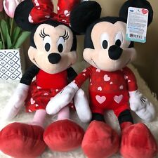 Disney Mickey Minnie Mouse Red Plush Valentine's Day Love Hearts -  Large 19