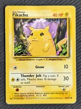Pikachu - 58/102 Non-Holo Common - Unlimited - Base Set - MP (B) picture